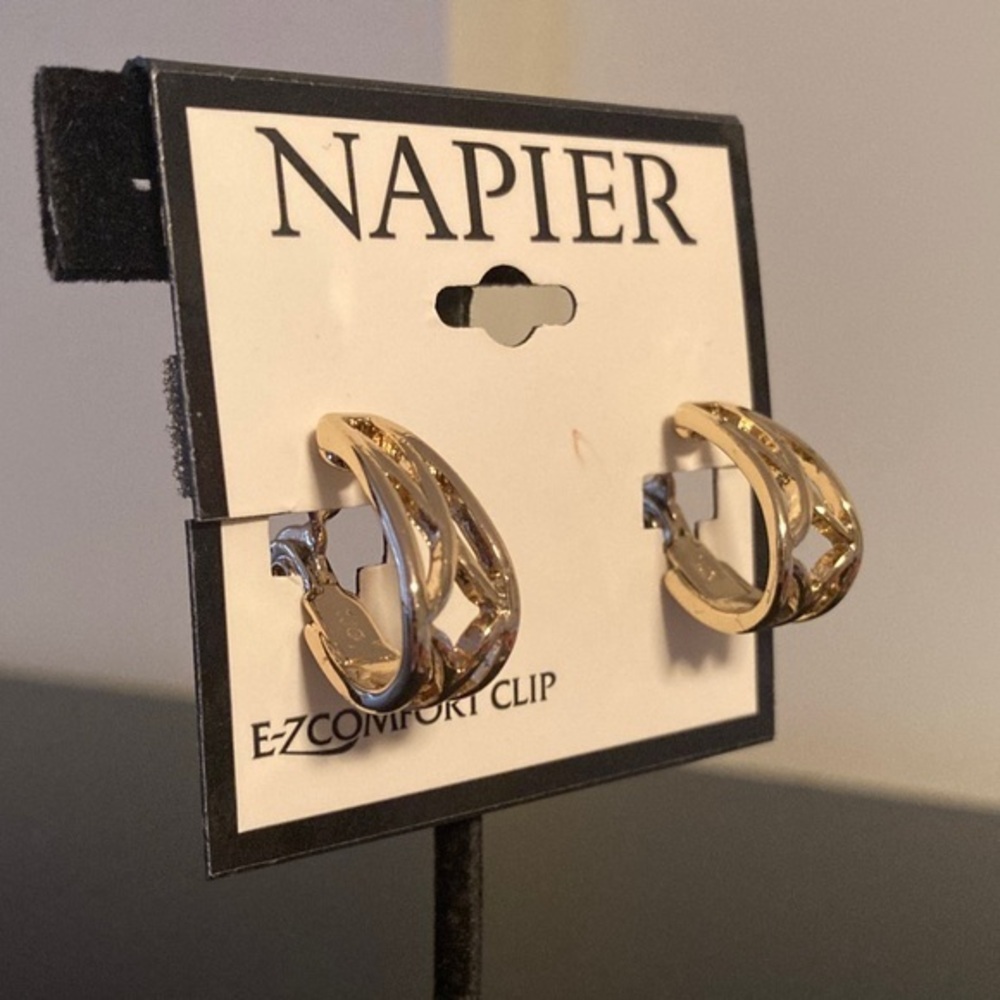 Napier Gold Tone Clip-On Earrings